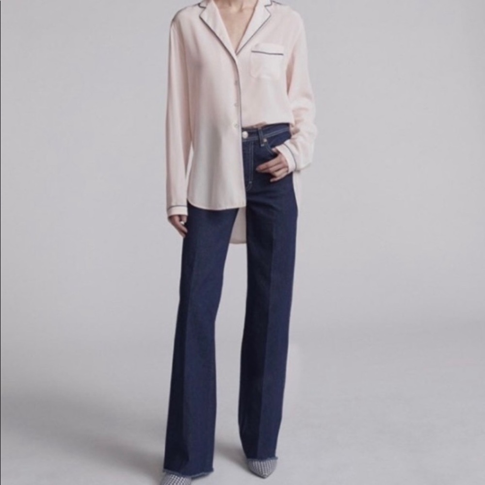 Rag & Bone Rinse Wash Wide Leg Derby Jeans NWT